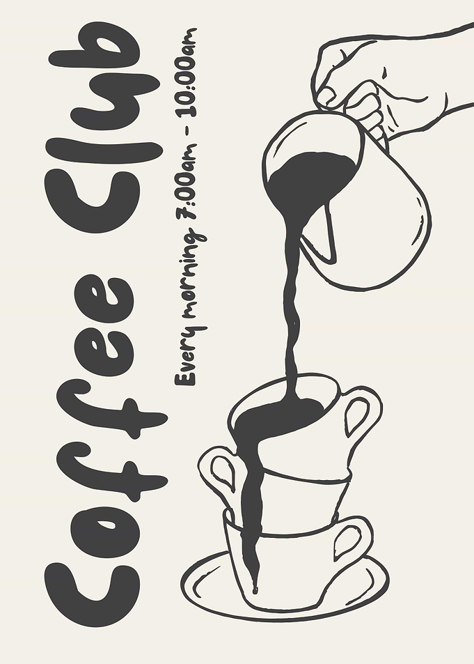 Coffee Club Minimalist Poster