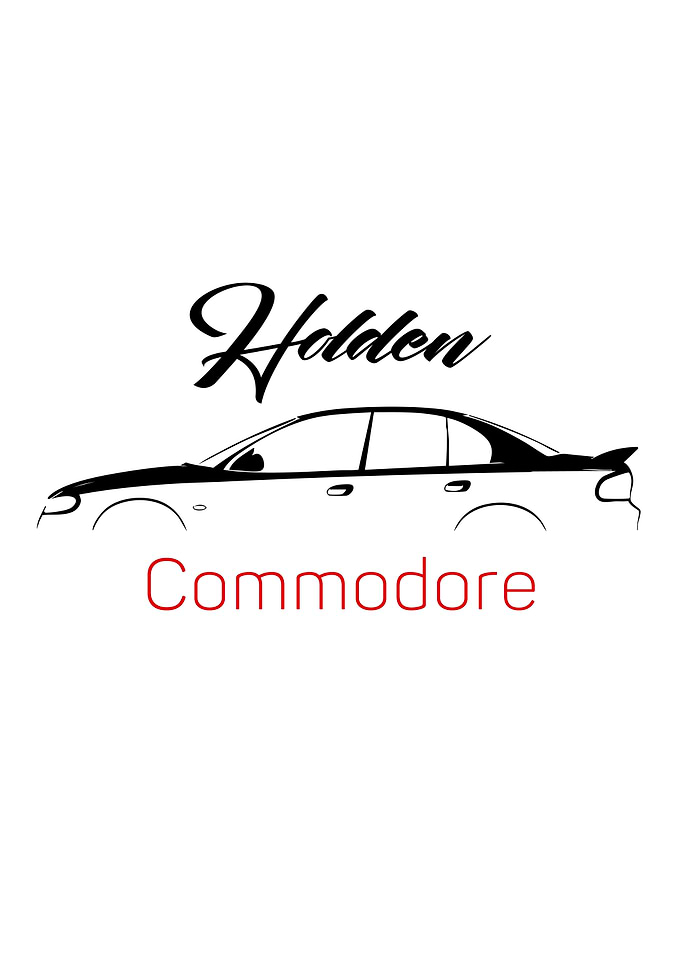 Holden Commodore Minimalist Car Outline