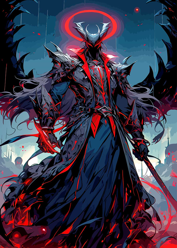 Dark Fantasy Fallen Angel Warrior