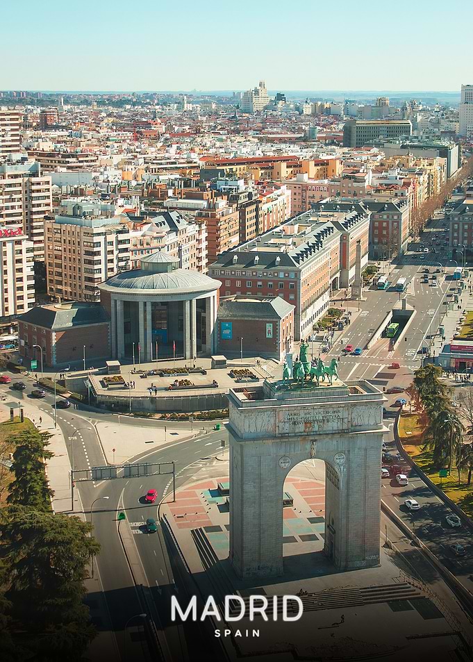 Aerial View of Madrid Spain