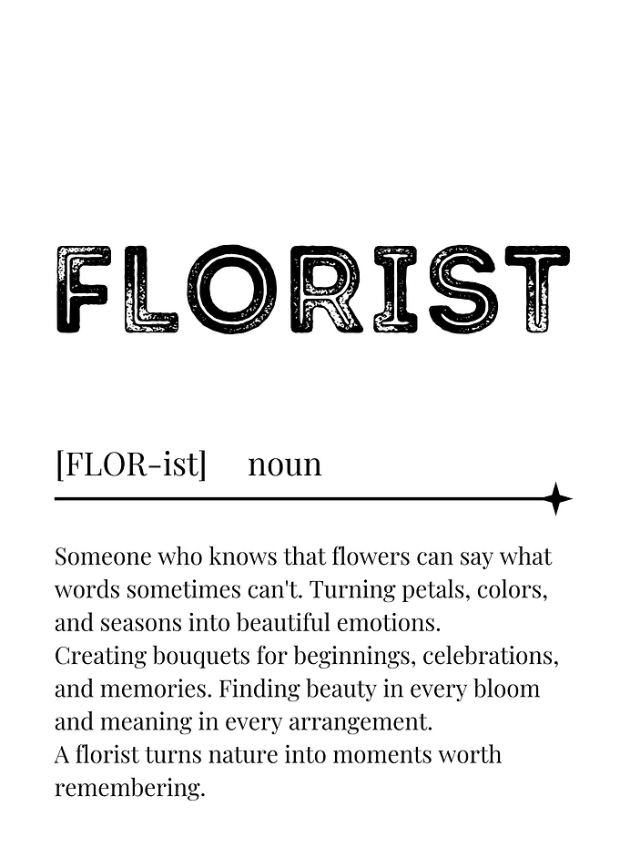 Definition of a Florist