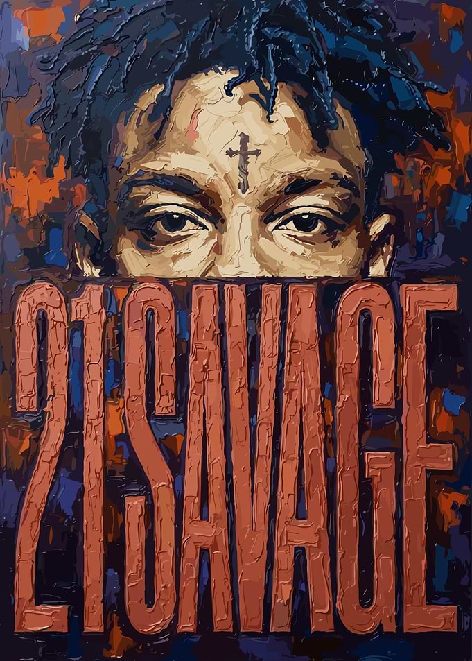 21 Savage Oil Painting Portrait