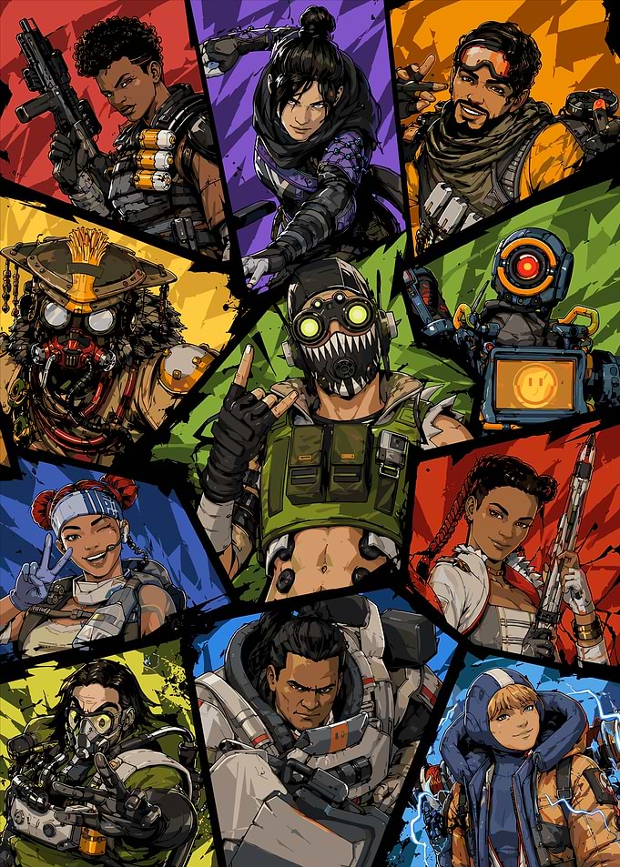 Apex Legends Character Collage Pixel Art