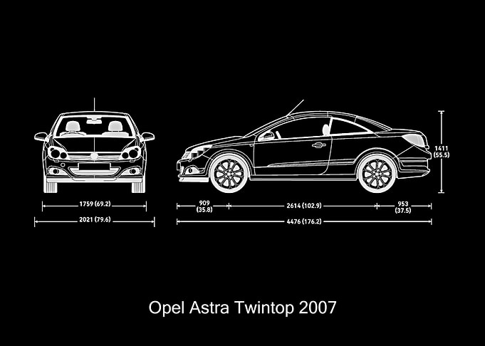 Opel Astra Twintop 2007 Blueprint