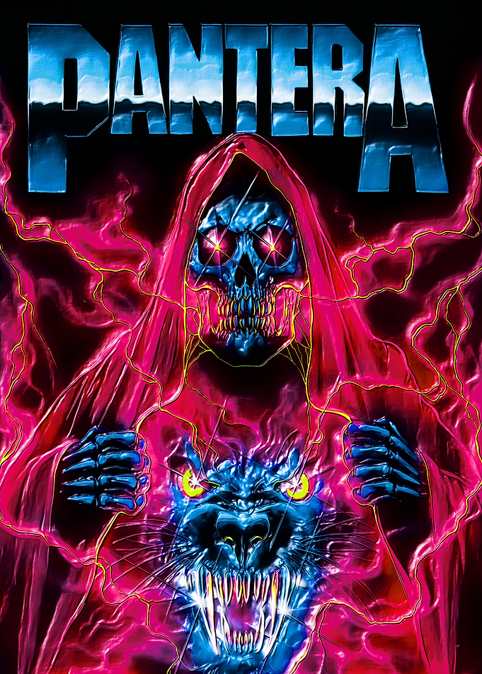 Pantera Metal Band Skull Panther Poster
