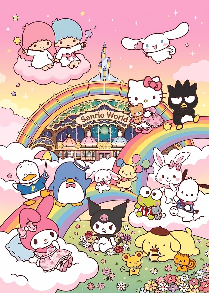 Sanrio World Characters Group Illustration