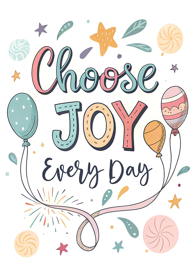 Choose Joy Every Day Inspirational Poster