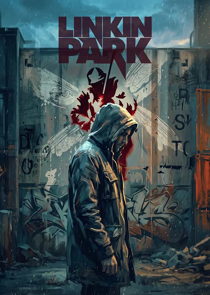 Linkin Park Hooded Figure Poster