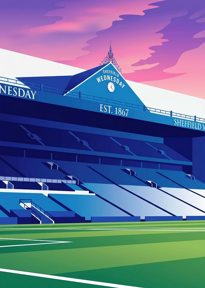 Sheffield Wednesday Hillsborough Stadium Illustration