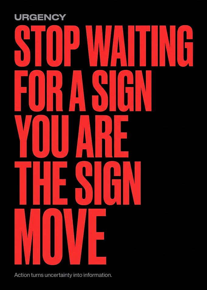 Urgency Motivational Typography Poster