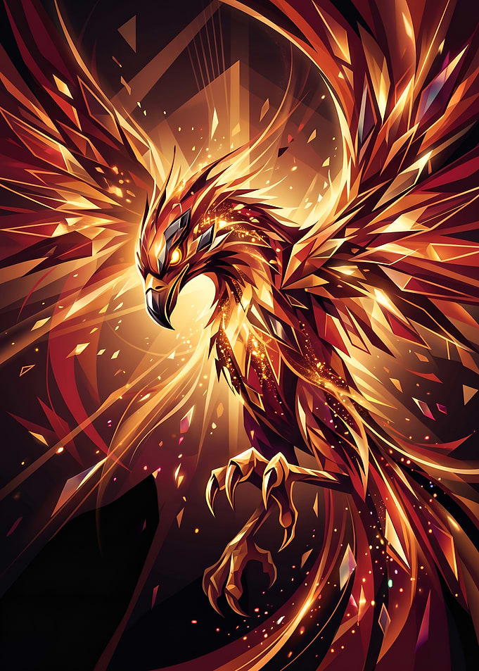 Radiant Phoenix of Rebirth and Flame