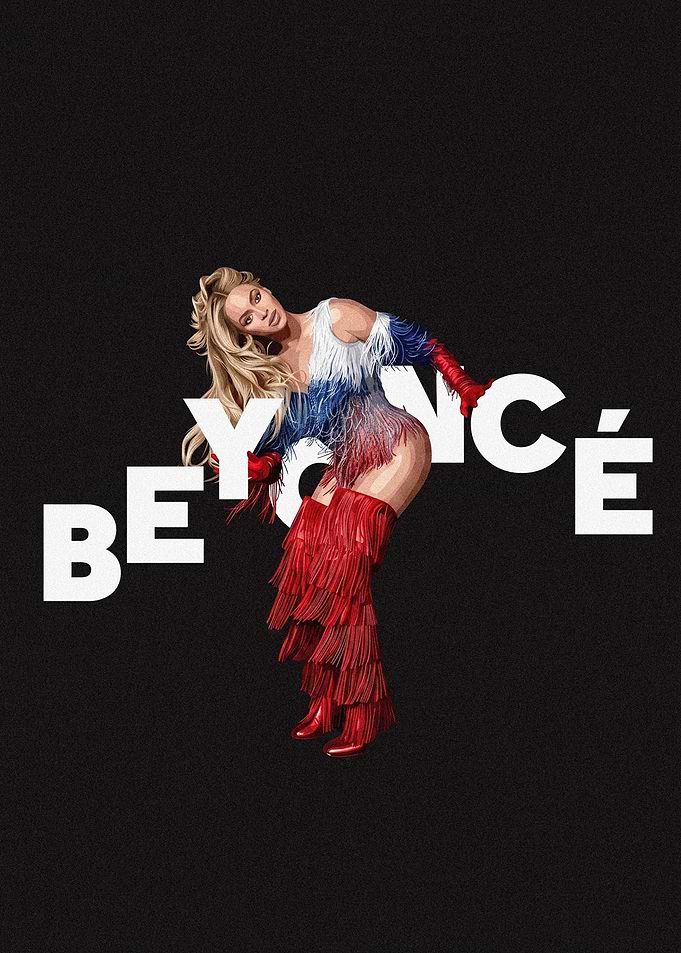 Beyonce Singer Illustration Poster
