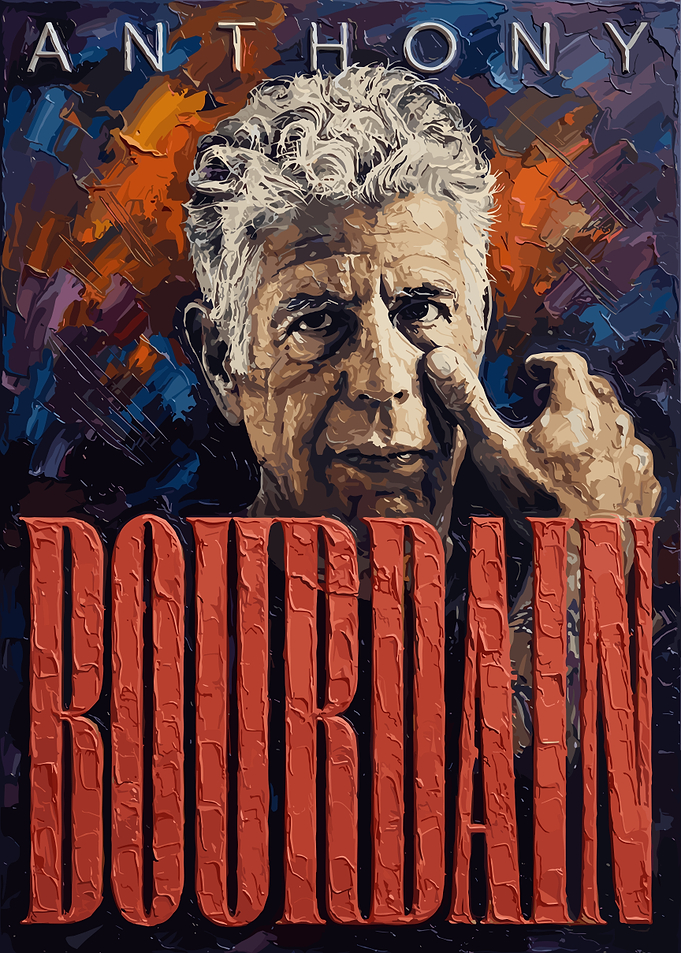 Anthony Bourdain Portrait Oil Painting