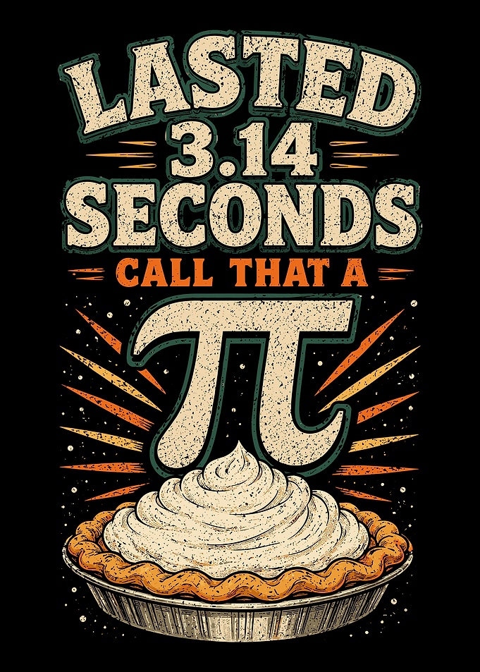 Lasted 3.14 Seconds Pi Day Design