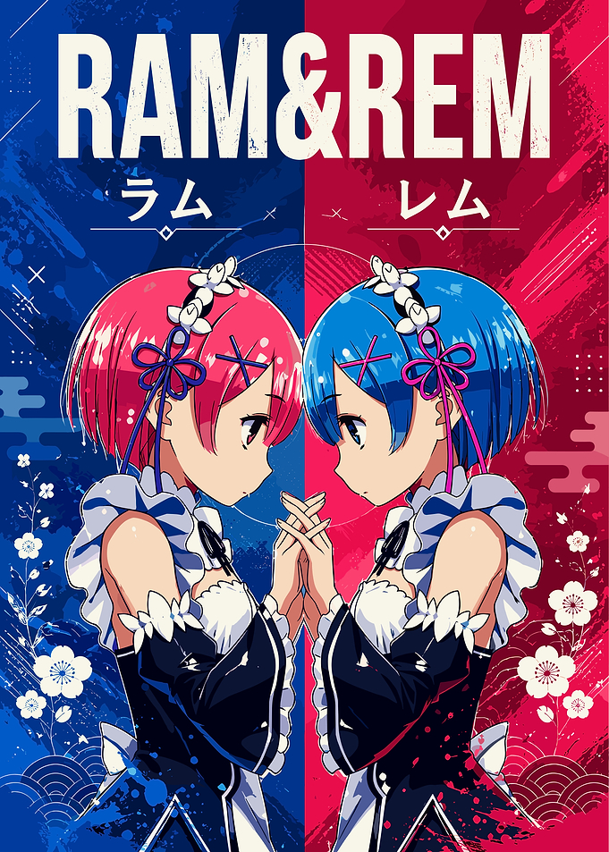 Ram and Rem Re:Zero Poster