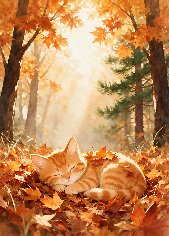 Autumn Forest Cat