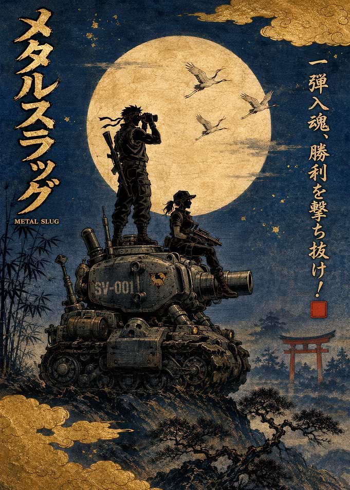 Metal Slug Japanese Ukiyo-e Poster
