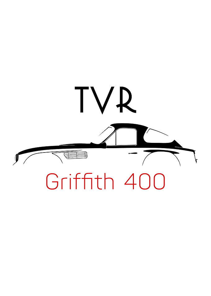 Minimalist TVR Griffith 400 Line Art