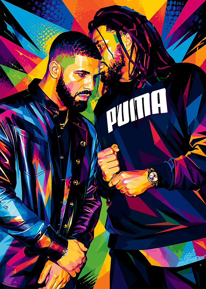 Drake and J. Cole Pop Art