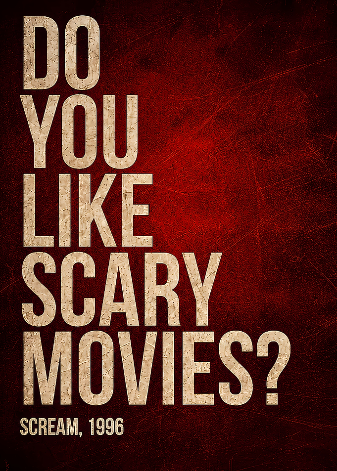 Scream Movie Quote Poster