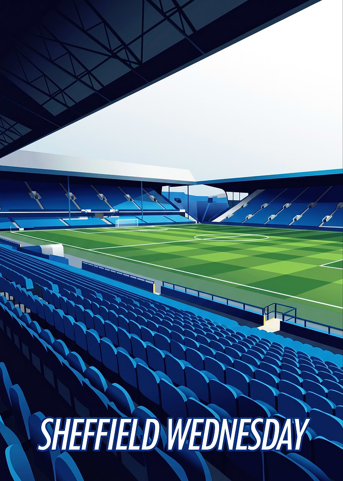 Sheffield Wednesday Football Stadium Illustration