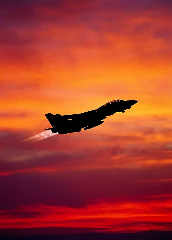 F-14 Tomcat Silhouette at Sunset