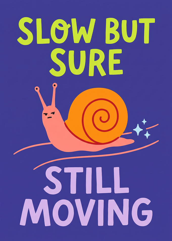 Slow But Sure Still Moving Snail