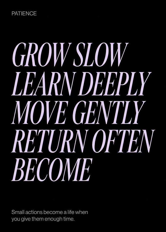 Inspirational Patience Typography Poster