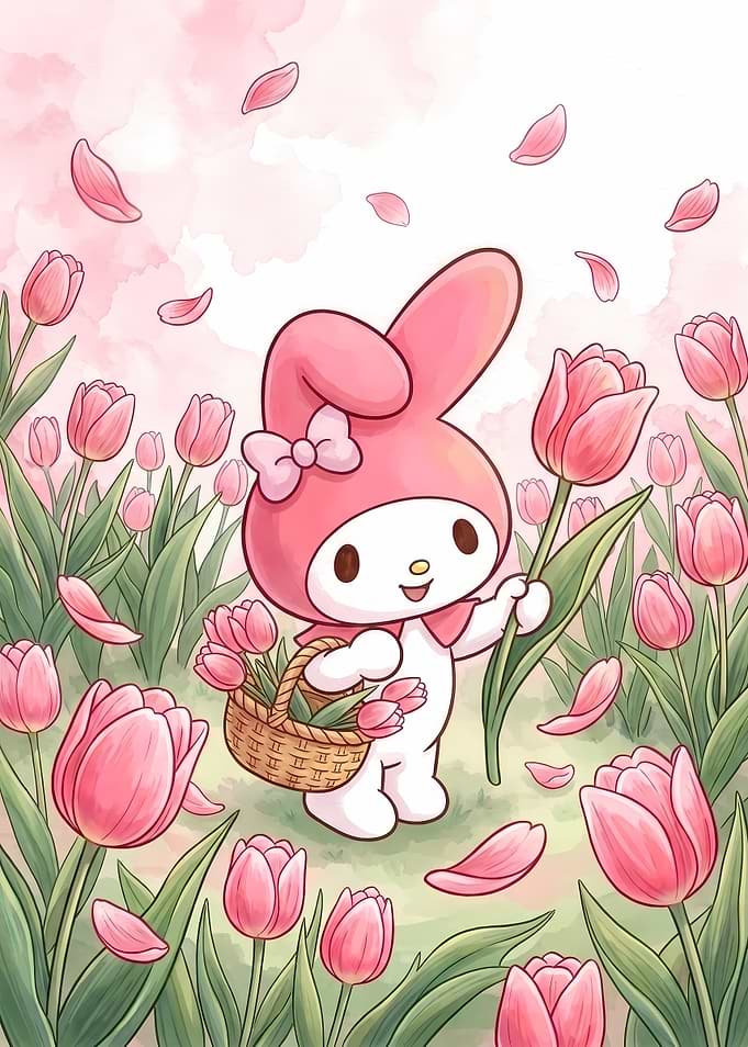 My Melody in a Tulip Field