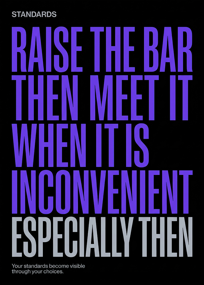 Inspirational Standards Typography Poster