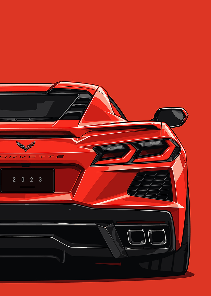 2023 Corvette Rear View