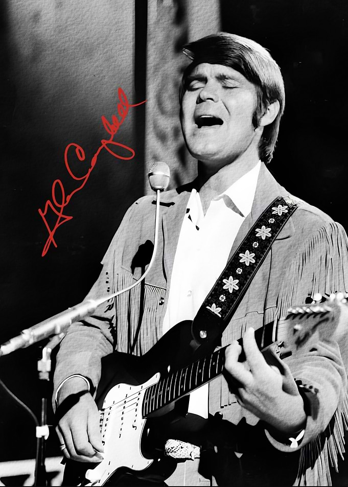 Glen Campbell Performing with Guitar