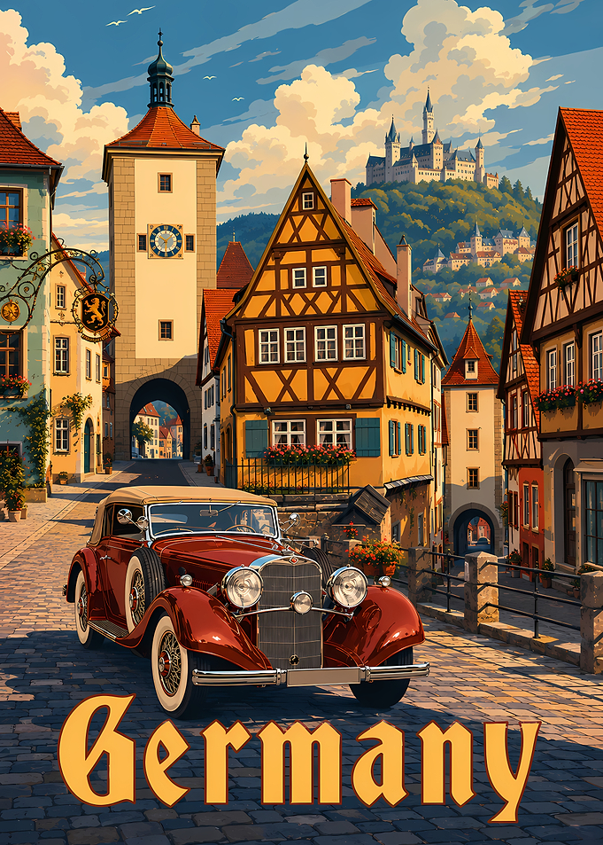 Vintage Germany Travel Poster
