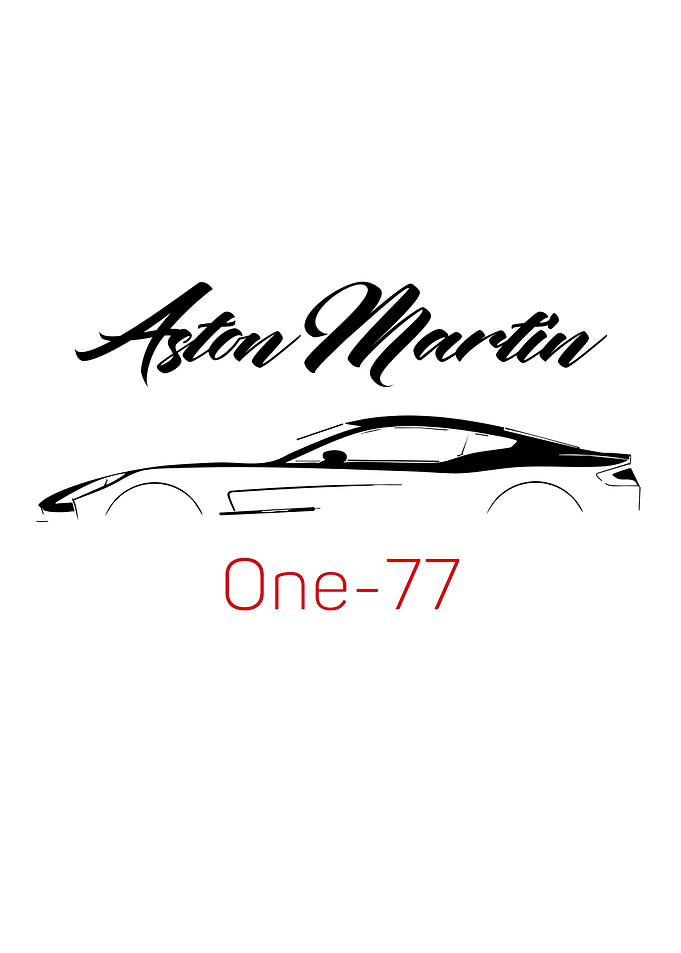 Aston Martin One-77 Minimalist Poster