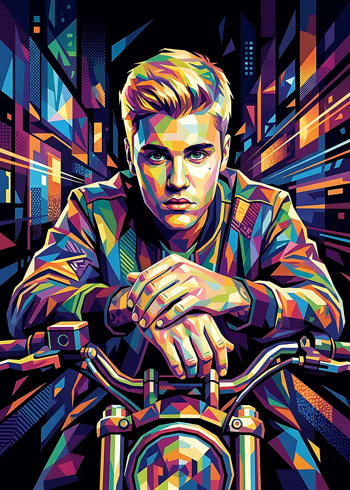 Justin Bieber Pop Art Portrait