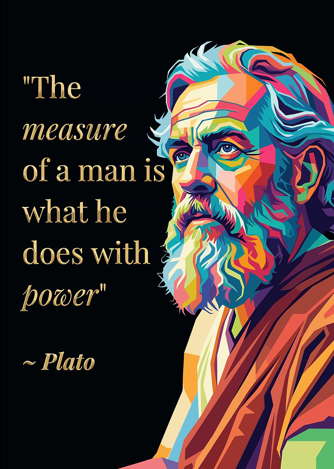 Plato Pop Art Quote Poster
