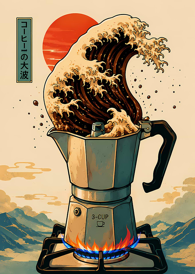 The Great Wave of Coffee