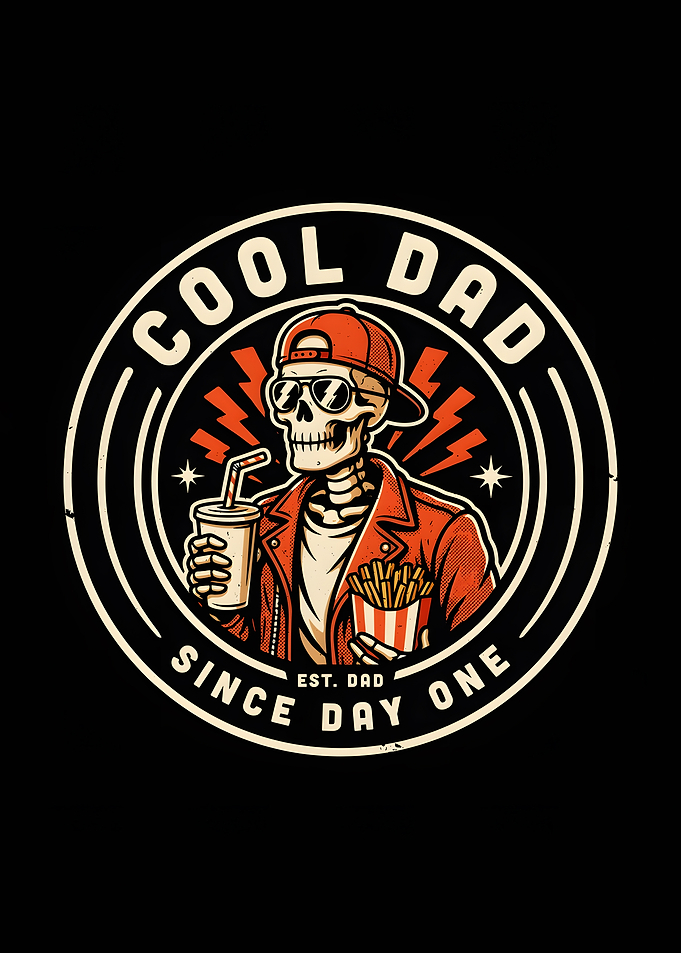 Cool Dad Skeleton Graphic Design