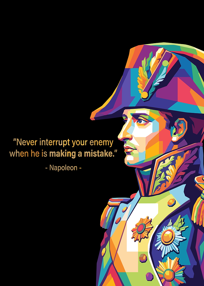 Napoleon Bonaparte Pop Art Quote Poster