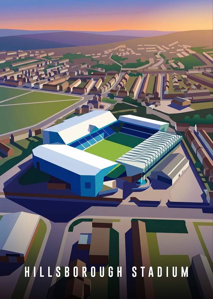 Hillsborough Stadium Aerial Art Print