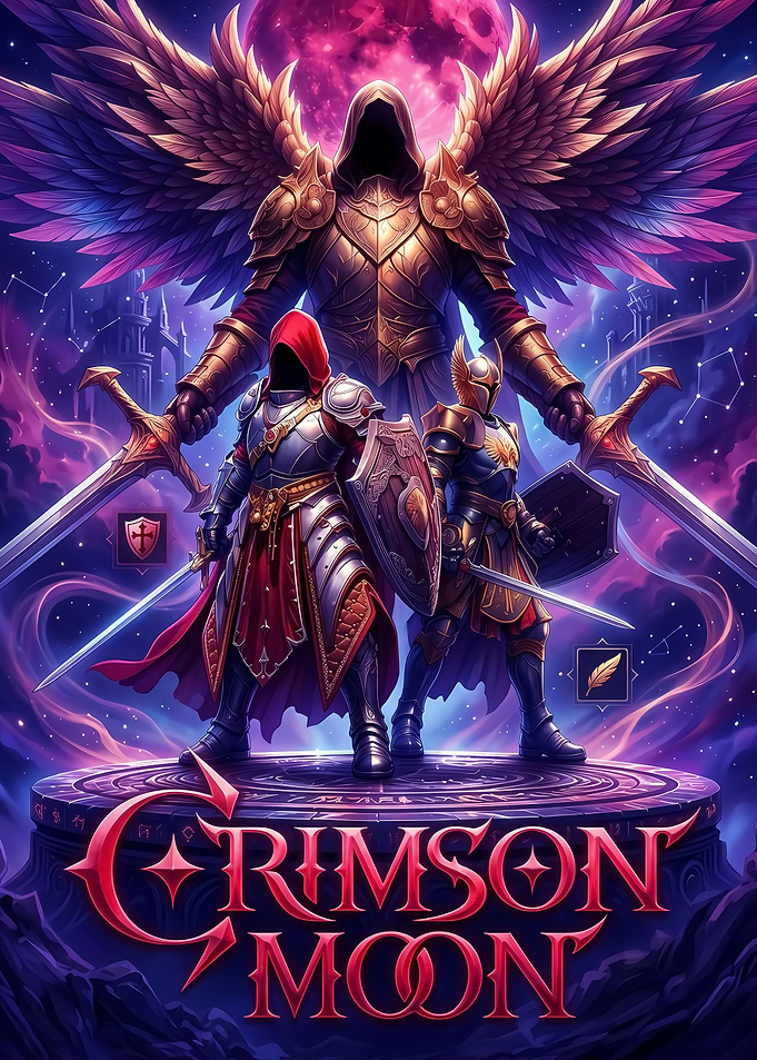 Crimson Moon Fantasy Warriors Poster