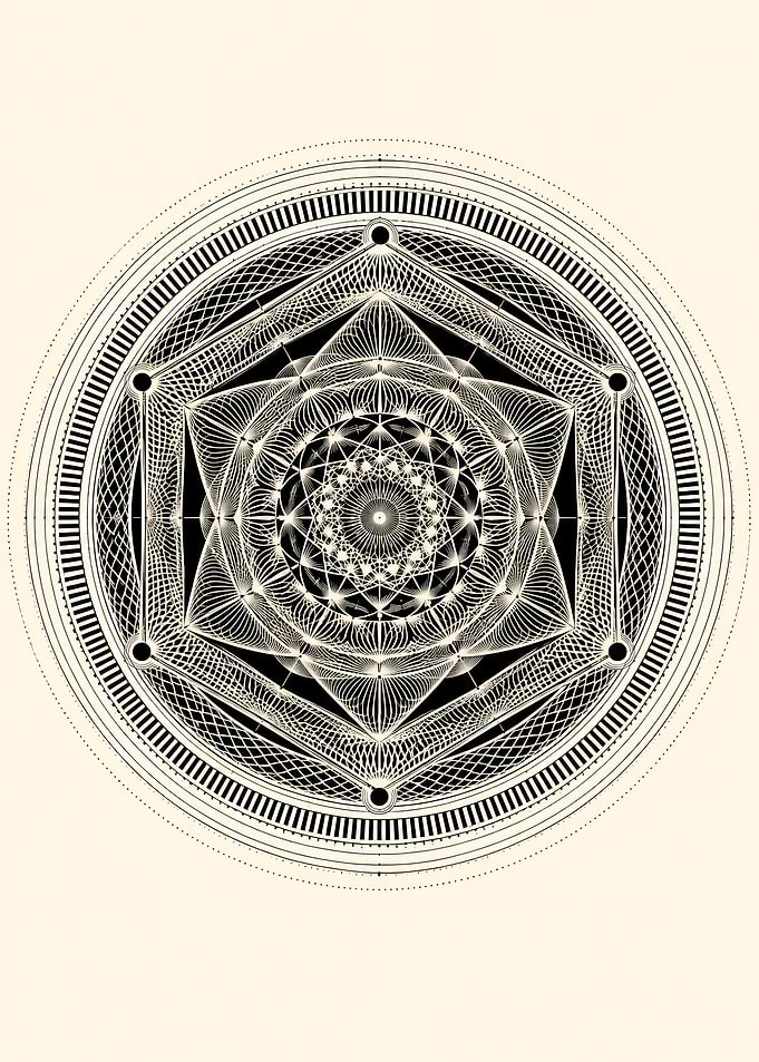 Intricate Geometric Mandala Pattern