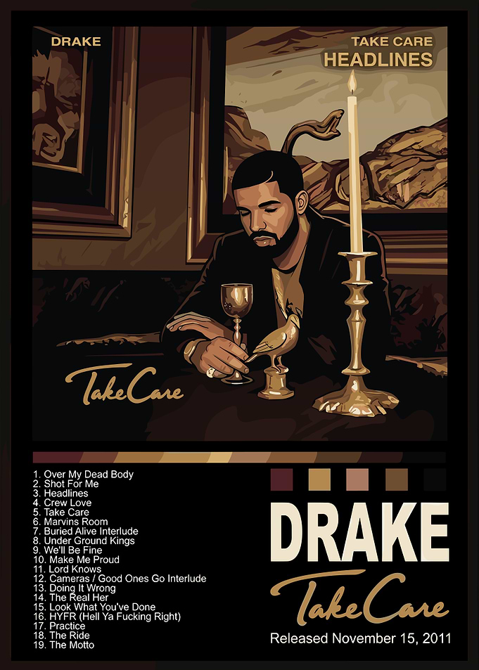 Drake Take Care Album Poster