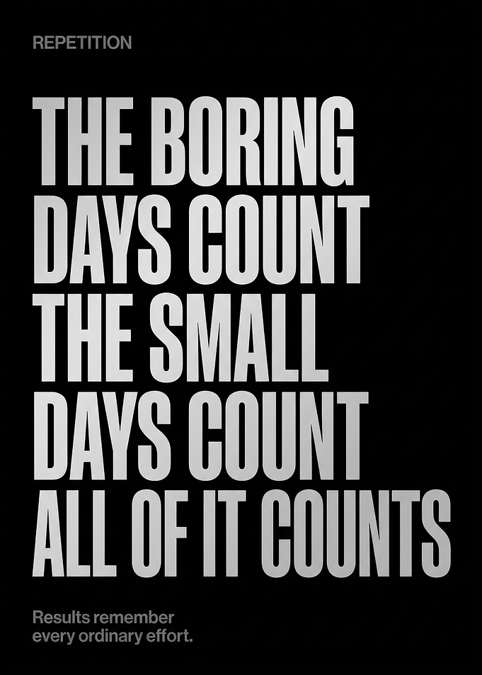 Inspirational Repetition Typography Poster