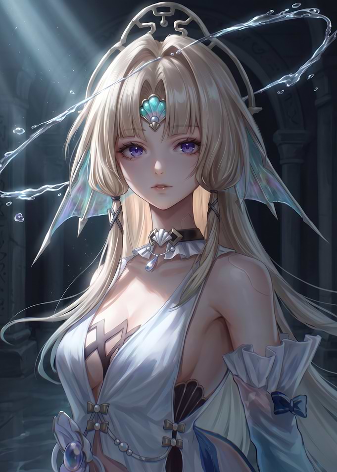 Ethereal Anime Mermaid Princess Portrait