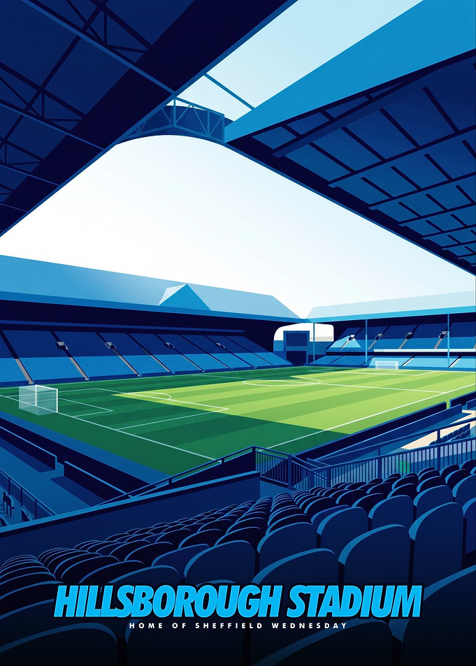 Hillsborough Stadium Sheffield Wednesday Poster