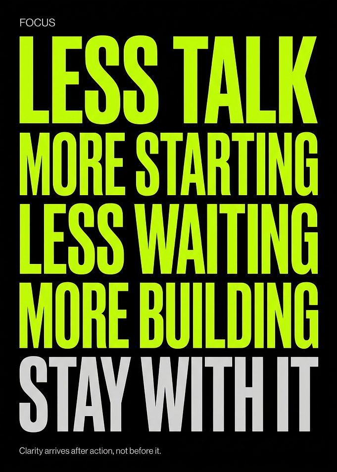 Inspirational Focus Motivational Quote Poster