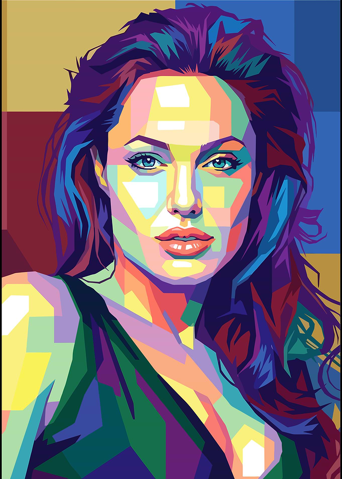 Angelina Jolie Pop Art Portrait
