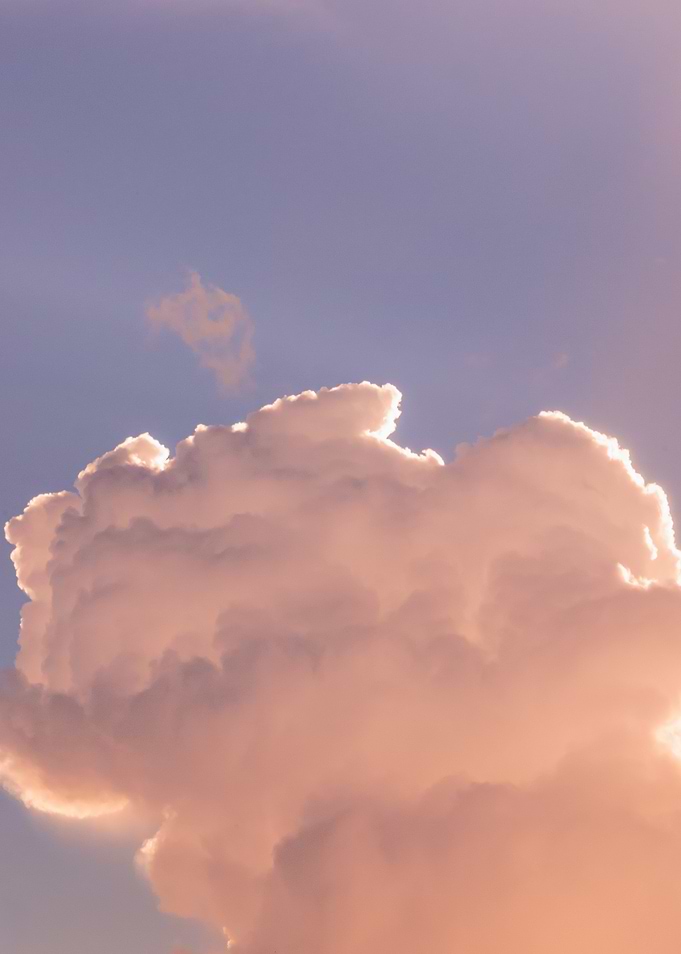 Cumulus frappé par le soleil