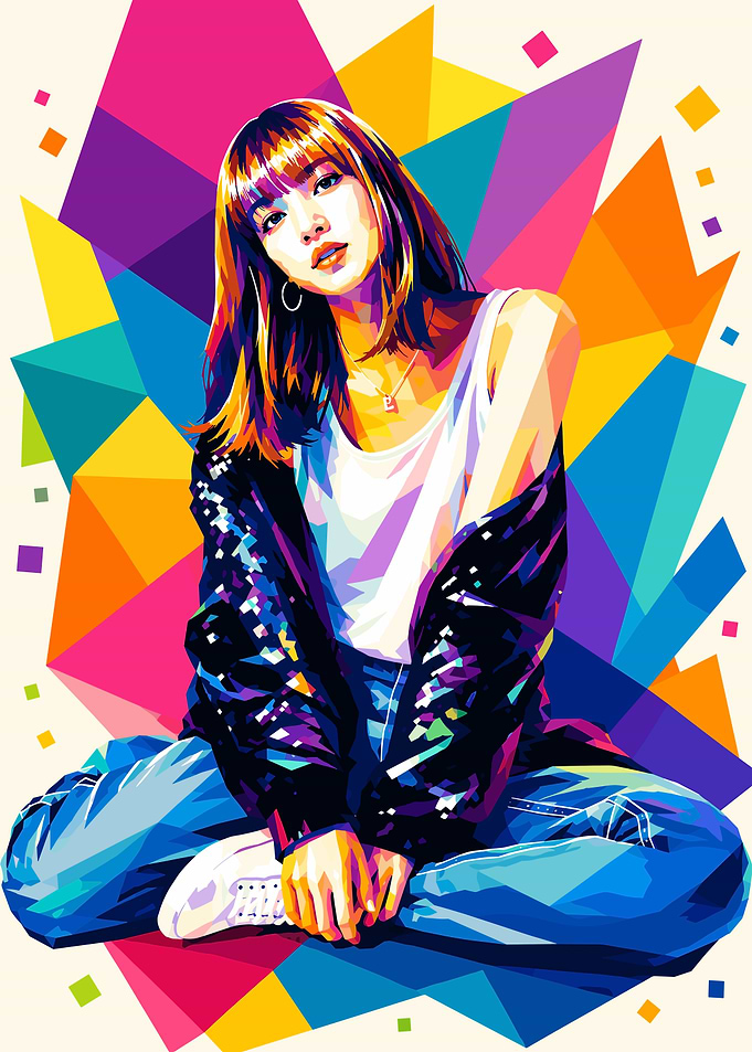 Lisa Blackpink WPAP Pop Art Portrait